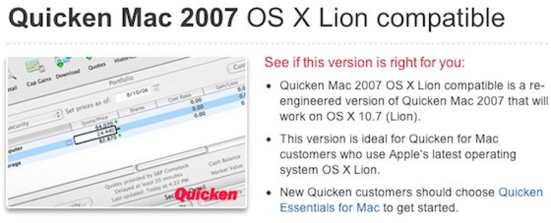 Quicken 2007 For Mac